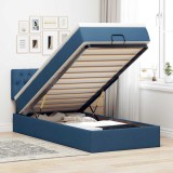 Cumpara ieftin Pat otoman cu saltea albastru 100x200 cm stofa
