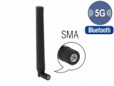 Antena 5G LTE SMA plug -0.5 - 2.3 dBi omnidirectional, Delock 12633