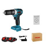 Masina de gaurit si insurubat, 2 baterii, motor fara perii, 4000RPM, multicolor
