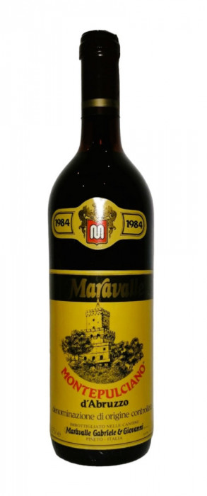 B 46 -vin ROSU MONTEPULCIANO D&#039;ABRUZZO, DOC, RECOLTARE 1984, CL 75 GR 12,5