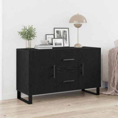 vidaXL Bufet cu sertar Stejar negru 100 x 36 x 60 cm Lemn compozit 862960 foto