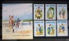 Benin 1997 uniforme militare clasice ,ofițer, jandarm, mușchetar al regimentului, bloc + serie 6v nestampilat