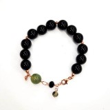 Cumpara ieftin Brățară Clarity din agat negru și cuarț