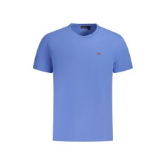 Tricou barbati, cu logo brodat, Regular fit, Albastru deschis, M