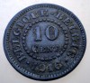 2.156 BELGIA WWI OCUPATIE GERMANA 10 CENTIMES 1916 BELGIQUE-BELGIE, Europa, Zinc