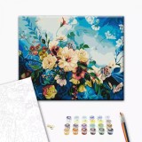 Set pictura pe numere - Anna Steshenko - Blue flowers | Brushme