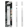 Set Markere Desen Acrilice, Alb și Negru, V&acirc;rf 3.5 mm, 2 Bucăți, Oem