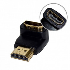 Adaptor Vakoss TC-H113K HDMI Female la HDMI Male angular Black foto