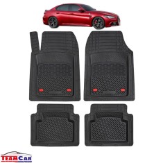 Covorase Auto TeamCar&reg; Tip Tavita Compatibile Alfa Romeo Giulia Generatia I (2015+) Negru Material Rezistent