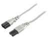 Cablu IEC C7 mamă - IEC C8 tată 3m 2x0,75mm2 gri 2,5A 250V