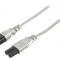Cablu IEC C7 mamă - IEC C8 tată 3m 2x0,75mm2 gri 2,5A 250V