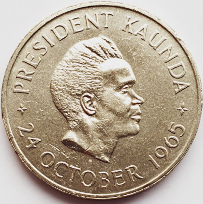 2466 Zambia 5 shillings 1965 Independence of Zambia (tiraj 10.000) km 4 foto