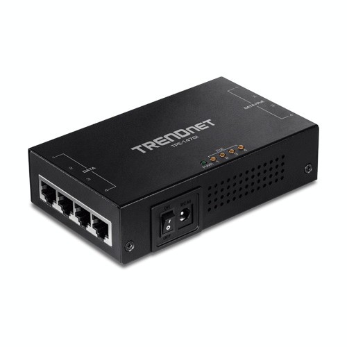 Injector Gigabit 4 x PoE+&#039;putere 65W - TRENDnet TPE-147GI SafetyGuard Surveillance