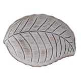 Platou din lemn Beige Leaf 30cm x 22cm x 5cm, Inart