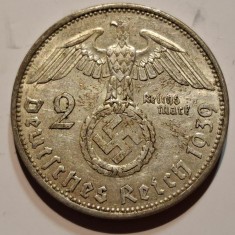Germania Nazista 2 reichsmark 1939 A argint RaR