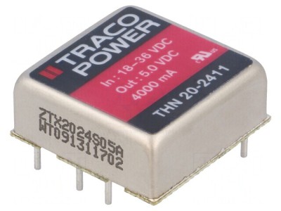 Convertor DC/DC 20W 18-36V la 5V 4A THN 20-2411 foto