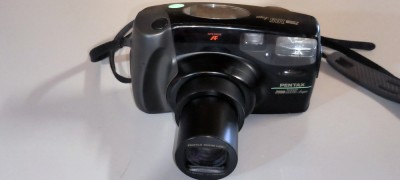 APARAT FOTO PE FILM COLECTIE PENTAX ZOOM 105 SUPER - NU SE APRINDE DISPLAYUL - foto