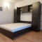 Set Dormitor Mirel wenghe cu pat de 140 cm x 200 cm