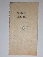 BILET VECHI / CFR /AUTOBUZ DGTA -TUFENI BADENI -1976