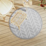 vidaXL Covor de exterior, ARAKIL gri, &Oslash;120 cm, PP