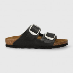 Birkenstock papuci Arizona Big Buckle femei, culoarea negru, 1027413