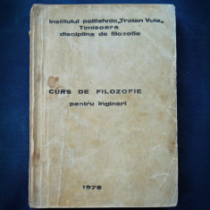 CURS DE FILOZOFIE FILOSOFIE PENTRU INGINERI INSTITUTUL POLITEHNIC TIMISOARA 1978