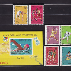 1988 LP 1203 LP 1204 J. O. DE VARA SEUL - OLIMPIADA SERIE+COLITA NEDANTELATA MNH