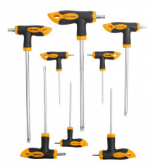 Set de 8 Surubelnite Torx cu Maner T, Tolsen foto