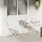 vidaXL Set bistro 3 pcs Alb Oțel 42010317