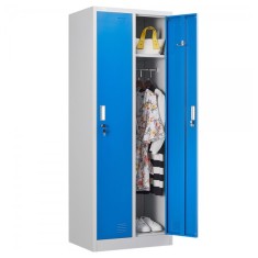 Vestiar metalic Premium 2 usi color albastru 600x450x1800 mm (LxlxH), Asamblat, Extra Plus