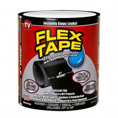 Banda adeziva Flex Tape, latime 4 inch, negru foto