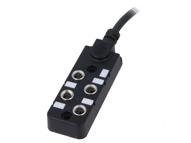 Cutie de conexiuni M8 PIN: 3 5m soclu 6A -20&divide;80&deg;C IP67 IN: 4