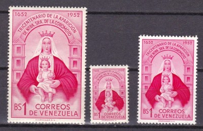 Venezuela 1952 Icoana MI 834-536 MNH foto