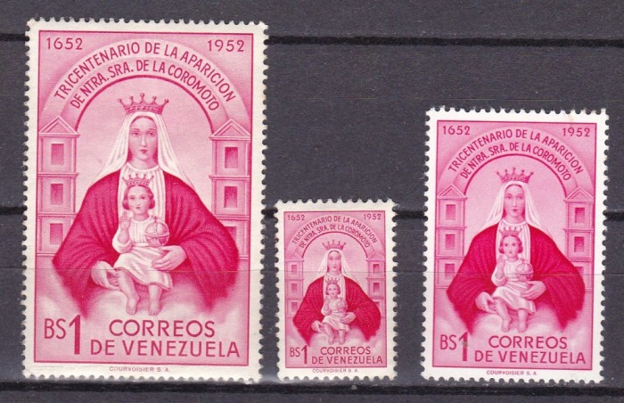 Venezuela 1952 Icoana MI 834-536 MNH