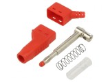 Mufă banană 4mm roșie 32A 30VAC 60VDC