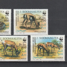 Somalia 1992-WWF,Fauna,Gazela lui Speke,serie(II) de 4 val.MNH,Mi.436-439