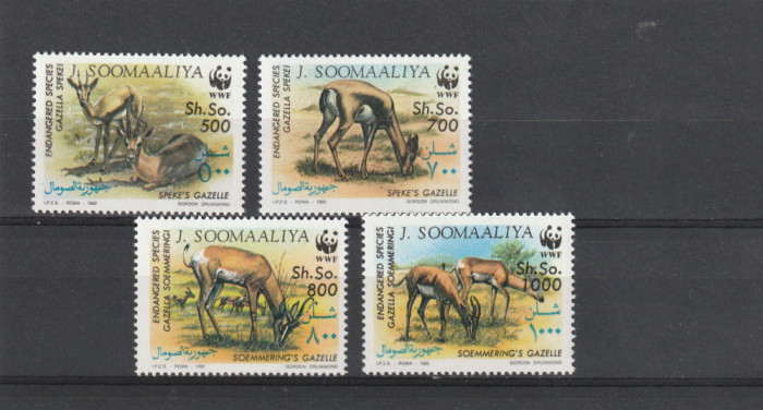 Somalia 1992-WWF,Fauna,Gazela lui Speke,serie(II) de 4 val.MNH,Mi.436-439