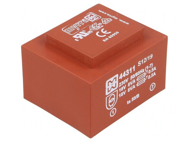 Transformator &icirc;ncapsulat 16VA 230VAC 18V PCB
