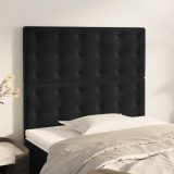 vidaXL Tăblii de pat, 2 buc, negru, 100x5x78/88 cm, catifea