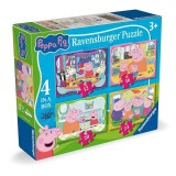 Ravensburger - Puzzle Peppa Pig 4 puzzle in cutie 12 16 20 24 piese