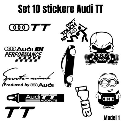 Set 10 Stickere Auto Audi TT foto