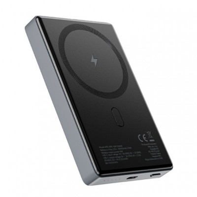 Baterie Externa Wireless Allity. APB-300, 10000mAh, 20W, PD + FQI, 1 x QI - 1 x USB-C, Gri foto