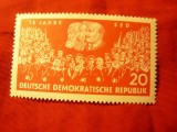 Serie 1 val. DDR 1961 - 15 Ani Socialism, Nestampilat