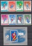 ROMANIA 1987 LP 1194 LP 1195 J.O. DE IARNA CALGARY CANADA SERIE+COLITA NEDANTELATA STARE MNH