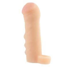 Prelungitor Penis Lighthouse +3 cm, Cyberskin, Natural, 16 cm