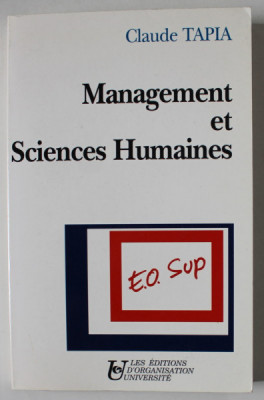 MANAGEMENT ET SCIENCES HUMAINES par CLAUDE TAPIA , 1991 foto