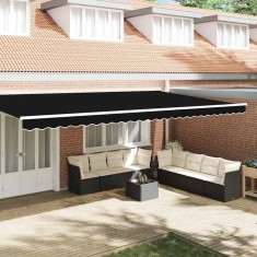 vidaXL Baldachin Negru 5.8 x 0.2 m P&acirc;nză