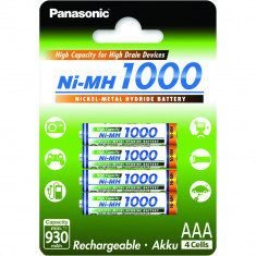 Set acumulatori Panasonic 4buc HighCapacity Ni-MH AAA (R3) 1000mA foto