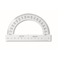 Raportor plastic 180 grade, 12.5 cm cristal Koh-I-Noor
