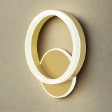 Lustra LED aplicata Dario 33W, auriu, cu 3 temperaturi de culoare si telecomanda